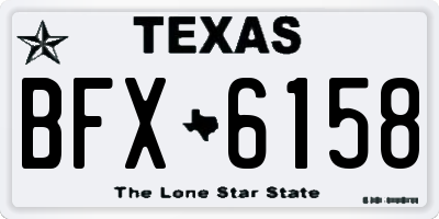 TX license plate BFX6158