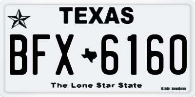 TX license plate BFX6160