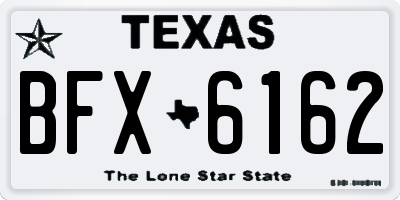 TX license plate BFX6162