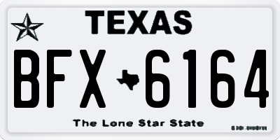 TX license plate BFX6164