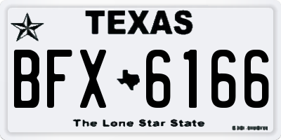 TX license plate BFX6166