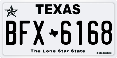 TX license plate BFX6168