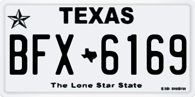 TX license plate BFX6169