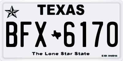 TX license plate BFX6170