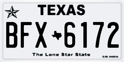 TX license plate BFX6172