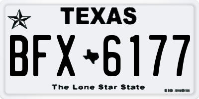TX license plate BFX6177