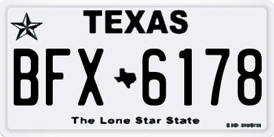 TX license plate BFX6178