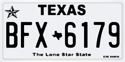 TX license plate BFX6179