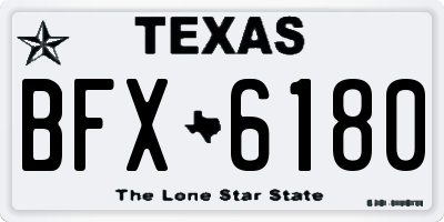 TX license plate BFX6180