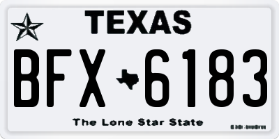 TX license plate BFX6183
