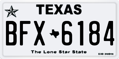 TX license plate BFX6184
