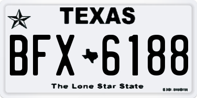 TX license plate BFX6188