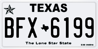 TX license plate BFX6199