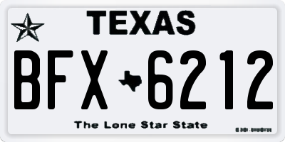 TX license plate BFX6212