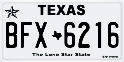 TX license plate BFX6216