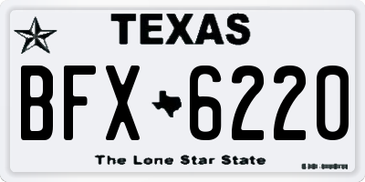 TX license plate BFX6220