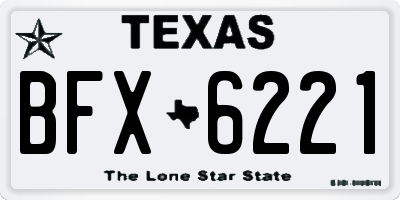 TX license plate BFX6221