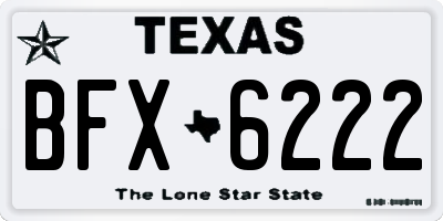 TX license plate BFX6222