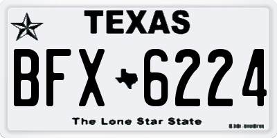 TX license plate BFX6224