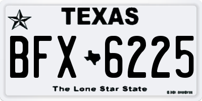 TX license plate BFX6225