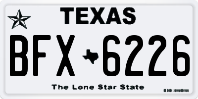 TX license plate BFX6226