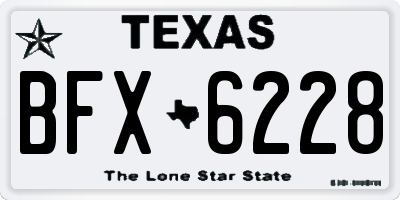 TX license plate BFX6228