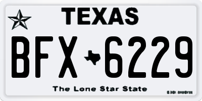 TX license plate BFX6229