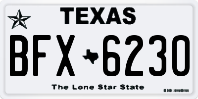 TX license plate BFX6230