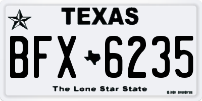 TX license plate BFX6235