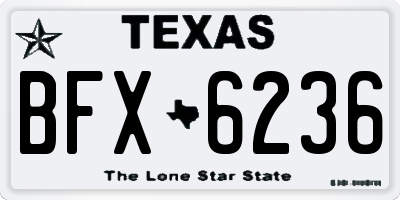 TX license plate BFX6236