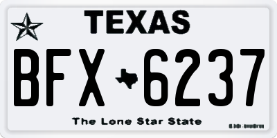 TX license plate BFX6237