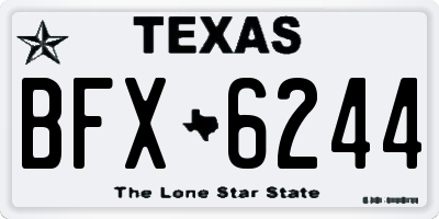 TX license plate BFX6244