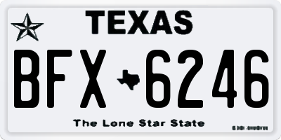 TX license plate BFX6246