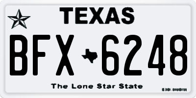 TX license plate BFX6248