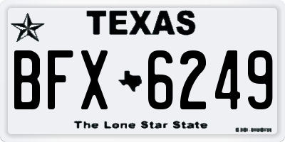 TX license plate BFX6249