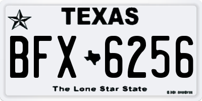 TX license plate BFX6256