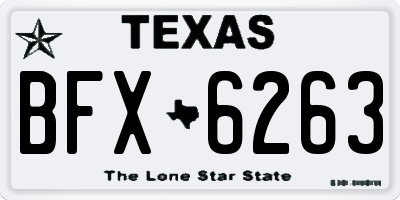 TX license plate BFX6263