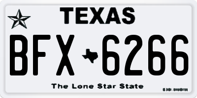 TX license plate BFX6266