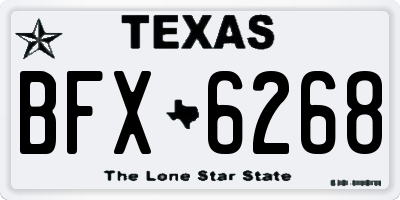 TX license plate BFX6268