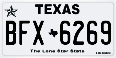 TX license plate BFX6269