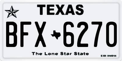 TX license plate BFX6270