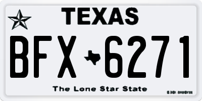 TX license plate BFX6271
