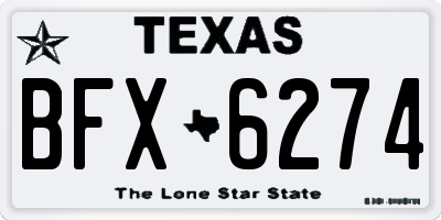 TX license plate BFX6274