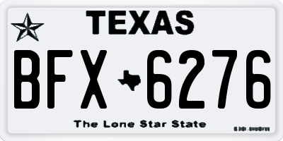 TX license plate BFX6276