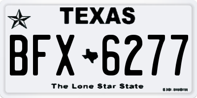 TX license plate BFX6277