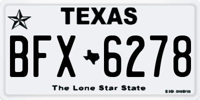 TX license plate BFX6278