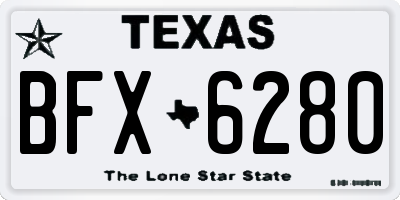TX license plate BFX6280