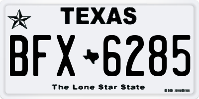 TX license plate BFX6285