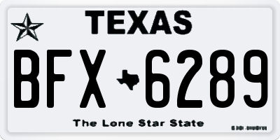 TX license plate BFX6289
