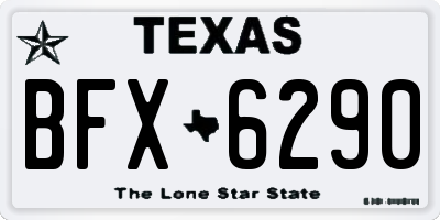 TX license plate BFX6290